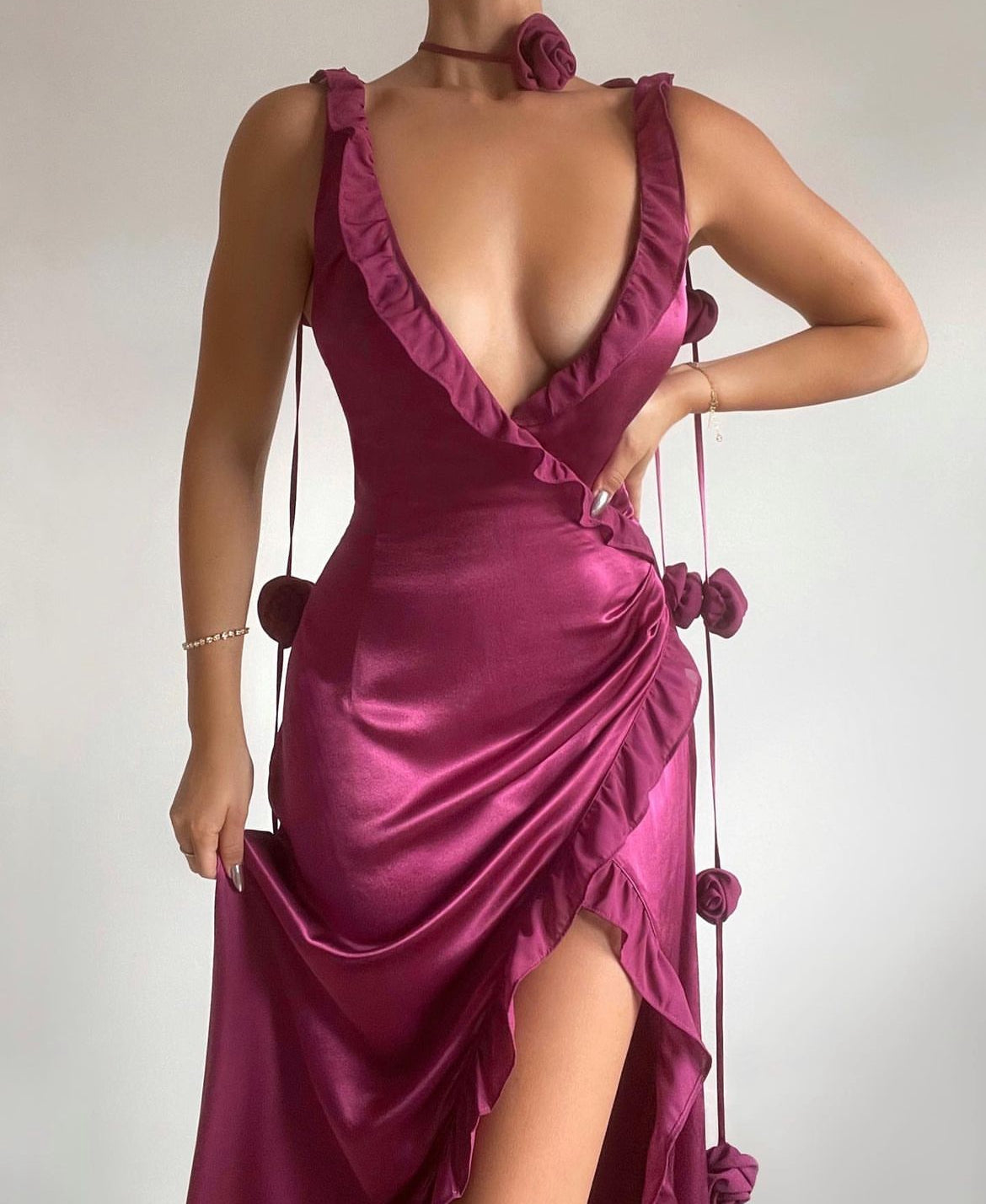 For Love and Lemons - Akira Gown in Berry