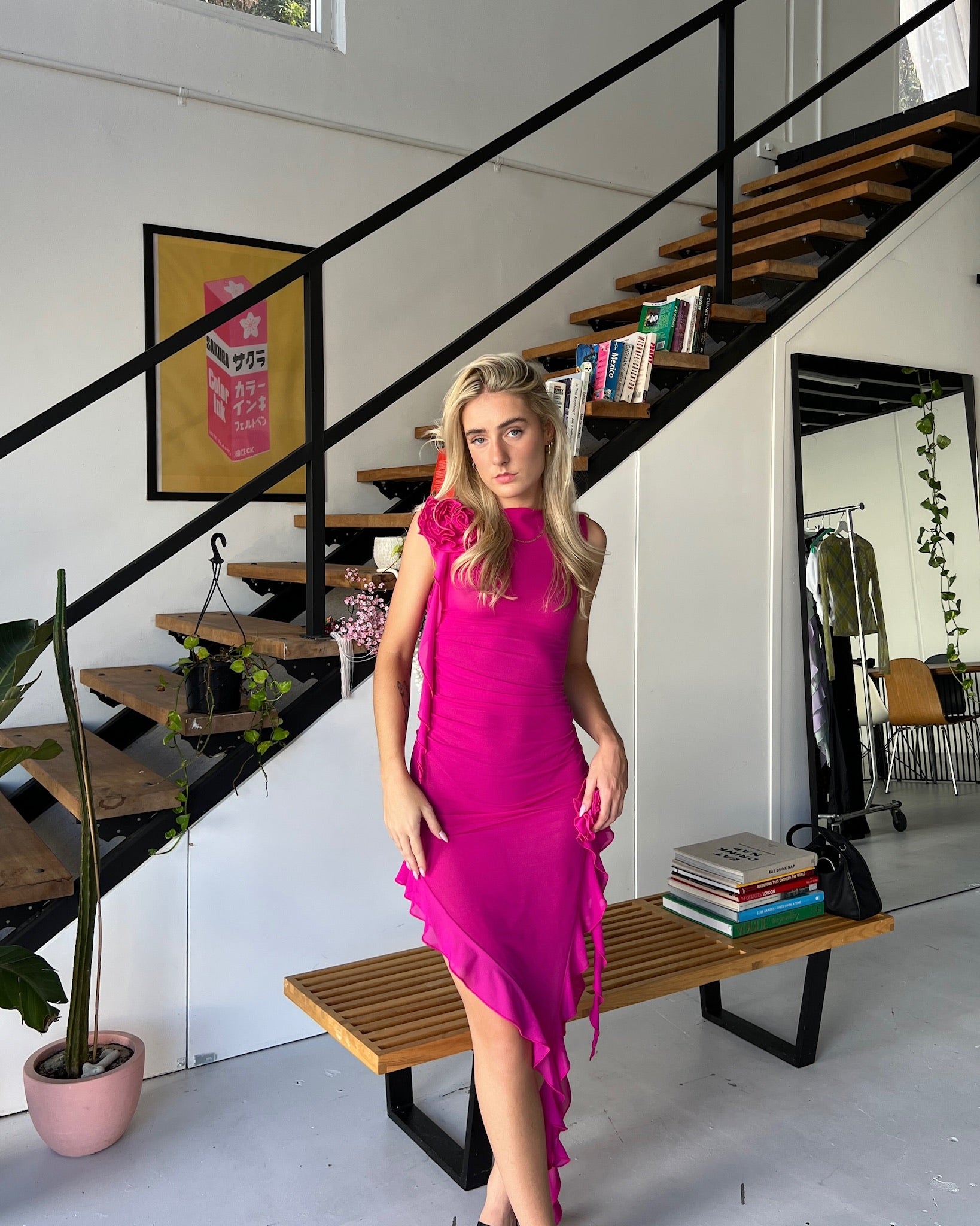 Fanci Club - The Obsession Dress in Hot Pink
