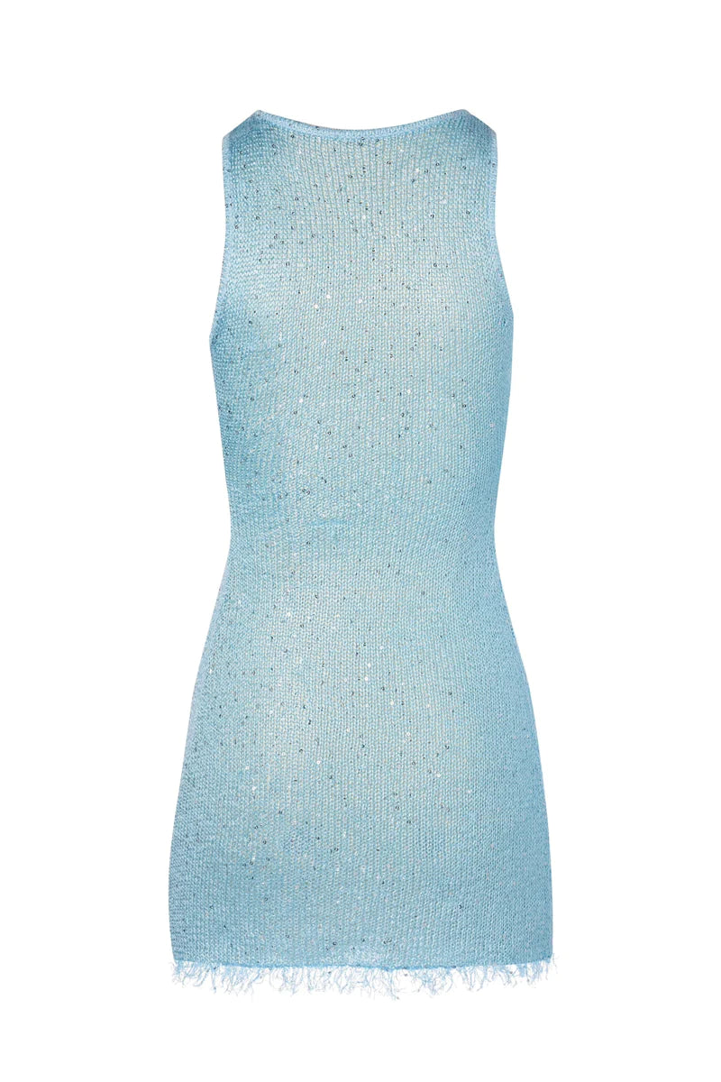 Asta Resort - Natalia Mini Dress in Baia Blue Sequin