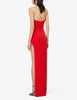 Monot - Strapless Side-Slit Crepe Gown