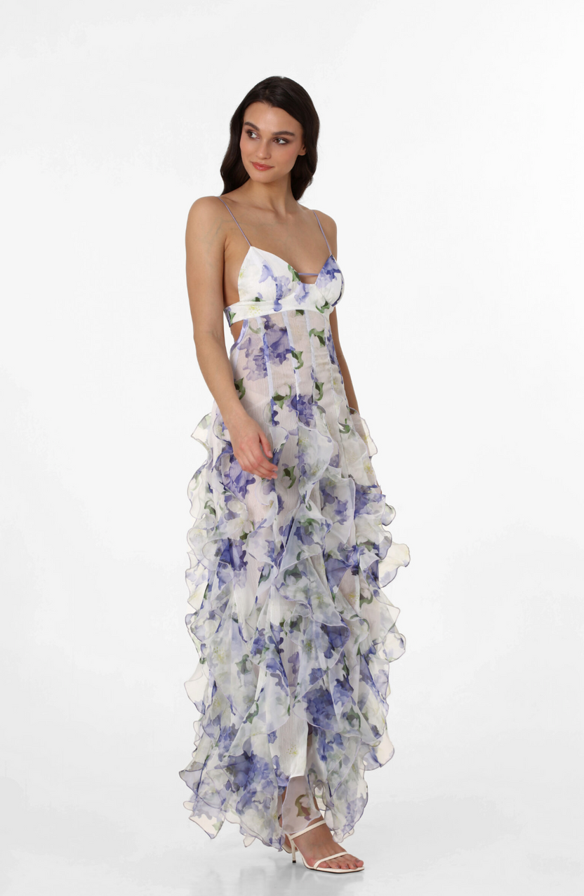 Menti - Iris Flower Maxi Dress • Curated By KT