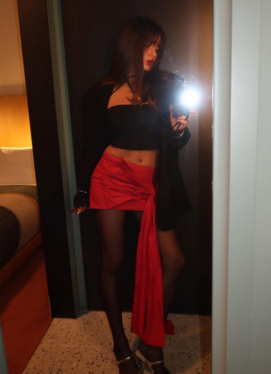 Acne Studios - Red Bow Mini Skirt